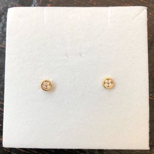 Dana Rebecca gold diamond studs
